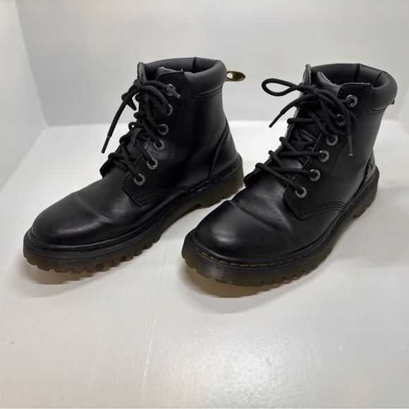 Dr Martens Cartor Black Leather Combat Boots Mens 8 Womens 9 EU 41 AirWair Lace main image 4
